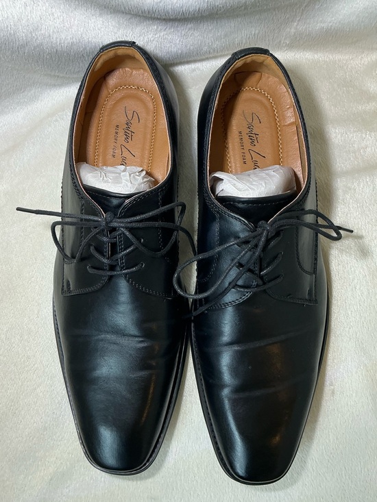 Santino Luciano “Marcello” Black Leather Derby Oxford Dress Shoes Men’s size 12 main image 6